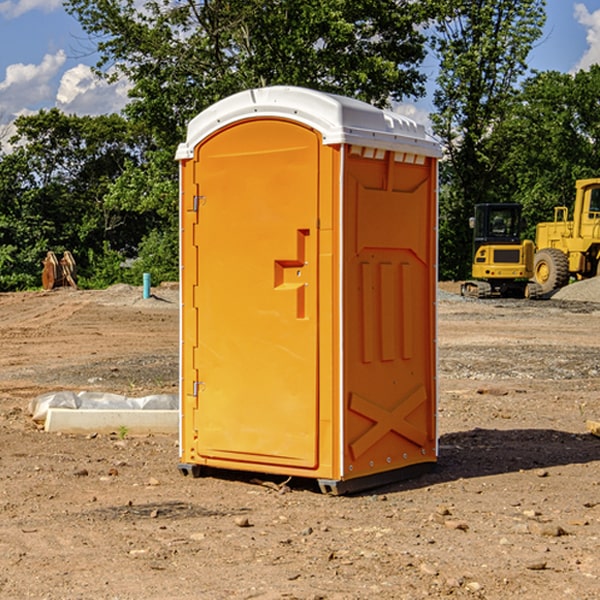 how often are the porta potties cleaned and serviced during a rental period in Bourne